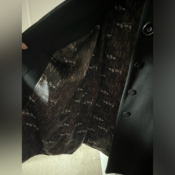 Votre Nom | Black Wool/Cashmere Blend Coat | Size XS - Picture 6 of 13